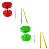 Maxbell Small Whistle Diabolo Juggling Spinning Toy Set W Stick & Strings  Red