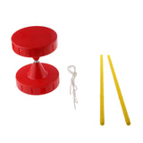 Maxbell Small Whistle Diabolo Juggling Spinning Toy Set W Stick & Strings  Red