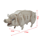 Maxbell 3D Handmade Wooden Puzzles Woodcraft Construction Kit DIY Pig Puzzles Educational Toy