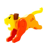 Maxbell Mini Cute Tiger Shape Building Blocks 3D Puzzle Game Educational DIY Toy for Kids