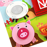 Maxbell Set of Colorful Farm Animals Chunky Wooden Puzzle Blocks Jigsaw Kids Baby Brain Teasers Educational Creative Toy Gift