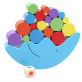 Maxbell Colorful Moon Shaped Blocks Baby Wooden Balancing Game Development Toy