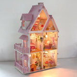 Maxbell Wooden DIY Dollhouse Kits Craft Cabin Simulation Model Kids Puzzle Toys