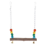 Maxbell Pet Parrot Swing Wood Bird Parrot Hanging Swing Toys for Parakeet Cockatoo S