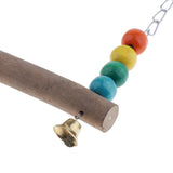 Maxbell Pet Parrot Swing Wood Bird Parrot Hanging Swing Toys for Parakeet Cockatoo S