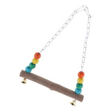 Maxbell Pet Parrot Swing Wood Bird Parrot Hanging Swing Toys for Parakeet Cockatoo S