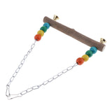 Maxbell Pet Parrot Swing Wood Bird Parrot Hanging Swing Toys for Parakeet Cockatoo S