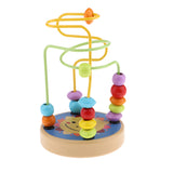 Maxbell Wood Baby Math Toy Counting Circles Bead Abacus Wire Around Beads Sun Flower