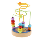 Maxbell Wood Baby Math Toy Counting Circles Bead Abacus Wire Around Beads Sun Flower