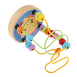 Maxbell Wood Baby Math Toy Counting Circles Bead Abacus Wire Around Beads Sun Flower