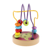 Maxbell Wood Baby Math Toy Counting Circles Bead Abacus Wire Around Beads Giraffe