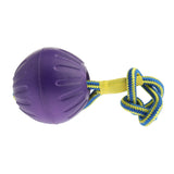 Maxbell Foam Ball Pet Dog Training Toy Ball with Rope Purple_M