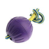 Maxbell Foam Ball Pet Dog Training Toy Ball with Rope Purple_M