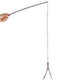 Maxbell Pet Kitten Cat Toy Dangler Rod Roped Teaser Toy w/ Bell and Natural Feather