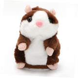 Maxbell Plush Talking Hamster Toy Speech Recorder Nod Mimicry Repeat Dark Brown