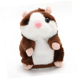 Maxbell Plush Talking Hamster Toy Speech Recorder Nod Mimicry Repeat Dark Brown