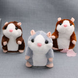 Maxbell Plush Talking Hamster Toy Speech Recorder Nod Mimicry Repeat Dark Brown