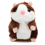 Maxbell Plush Talking Hamster Toy Speech Recorder Nod Mimicry Repeat Dark Brown