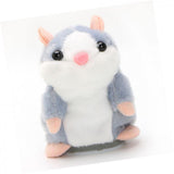 Maxbell Plush Talking Hamster Toy Speech Recorder Nod Mimicry Repeat Gray