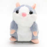 Maxbell Plush Talking Hamster Toy Speech Recorder Nod Mimicry Repeat Gray