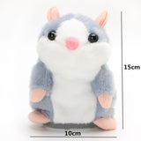 Maxbell Plush Talking Hamster Toy Speech Recorder Nod Mimicry Repeat Gray