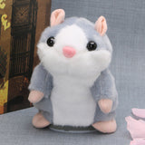 Maxbell Plush Talking Hamster Toy Speech Recorder Nod Mimicry Repeat Gray