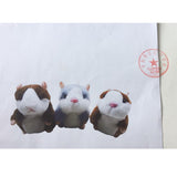 Maxbell Plush Talking Hamster Toy Speech Recorder Nod Mimicry Repeat Gray