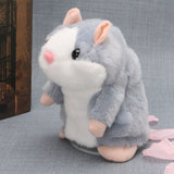 Maxbell Plush Talking Hamster Toy Speech Recorder Nod Mimicry Repeat Gray