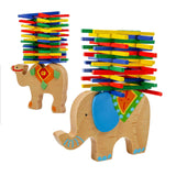 Maxbell Wooden Educational Elephant Balance Beam Game for Children Baby Kids Hands