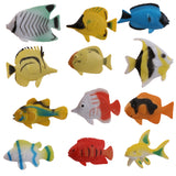 Maxbell Plastic Artificial Angel Fish Animals Toy Model 12pcs Colorful