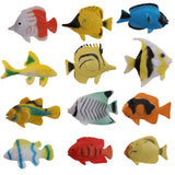 Maxbell Plastic Artificial Angel Fish Animals Toy Model 12pcs Colorful