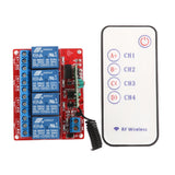 Maxbell 12V Four Channel 4CH RF Wireless Remote Controll Switch Relay Module 433MHz