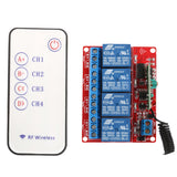 Maxbell 12V Four Channel 4CH RF Wireless Remote Controll Switch Relay Module 433MHz