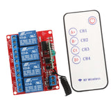 Maxbell 12V Four Channel 4CH RF Wireless Remote Controll Switch Relay Module 433MHz