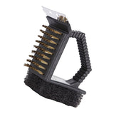 Maxbell 3-In-1 Barbecue BBQ Brush Tool Cleaning Brush Camping Grill Cleaner Scourer