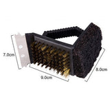 Maxbell 3-In-1 Barbecue BBQ Brush Tool Cleaning Brush Camping Grill Cleaner Scourer