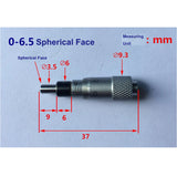 Maxbell 0-6.5mm 0.01 Micrometer Head Stop Spindle Lock, Metric, Spherical Face