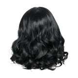 Maxbell Long Hair Medium Long Wave Curly Synthetic Cosplay Full Wigs Black for Women