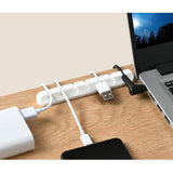 Maxbell 3/5/7 Hole Cable Tidy Clips Organiser Desk USB CHARGER CABLES 7 Hole