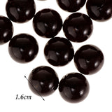Maxbell 20x 16mm Clear Glass Marbles Kids Game Toy Vase Fish Tank Decor Black