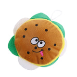 Maxbell Pet Dog Puppy Cat Play Soft Plush Hamburger Shape Squeaky Sound Chew Toys