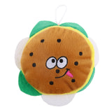 Maxbell Pet Dog Puppy Cat Play Soft Plush Hamburger Shape Squeaky Sound Chew Toys