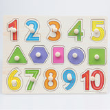 Maxbell Wooden Numbers Shaped Peg Puzzle Baby Toldder Preschool Kids Toy