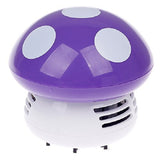 Maxbell Cute Mini Mushroom Corner Desk Table Dust Vacuum Cleaner Sweeper Purple