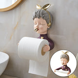 Maxbell Wall Mounted Girl Roll Holder Toilet Paper Rack for Bathroom Decor Purple D