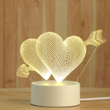 Maxbell Fashion Desk 3D LED USB Night Light Creative Bedroom Table Lamp Gift Heart