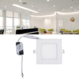 Maxbell Recessed Downlight Ceiling Light Kitchen Bedroom Workplace Square 3W 6500K