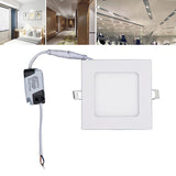 Maxbell Recessed Downlight Ceiling Light Kitchen Bedroom Workplace Square 3W 6500K