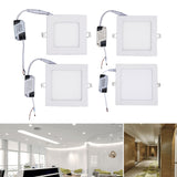 Maxbell Recessed Downlight Ceiling Light Kitchen Bedroom Workplace Square 3W 3500K