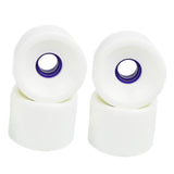 Maxbell 4Pcs Skateboard Wheels Set Replacement PU Roller 78A Longboard Parts White